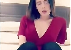 Brunette touching herself