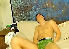 Shirtless Hunk Bound & Endurance Challenge