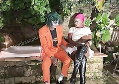 LARGE BOOTY THIC BUTT TATTED EBONY GAL -WATER TUB SEX WITH JOKER (CHEERFUL THIRD ANNIVERSARY IN PH)