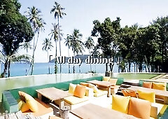 My holiday time on the beach, risky masturbation squirting creampied in public area