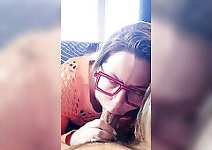 Listen to the sounds of her mouth with a shlong in it