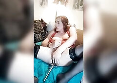 Isabella Coupe Bangs herself with a giant Sm Silicone Brush and gets off on it, So much I love smth sluttish and kinky, jerking off off and Pissing in