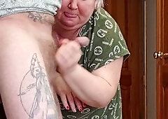 Big natural tits, jerk off, amateur bbw blowjob