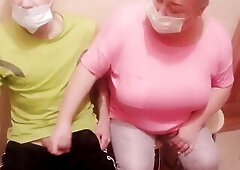 a woman jerks off my dong in the awaiting room