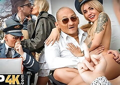 Old Veteran Gets Worshipped By His Girl Who Rides His Cock Like She's Never Done Before