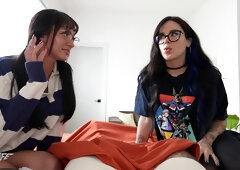 Sharing A Bed With Big Titty Goth Girls - Effy Cutie & Natasha Noel