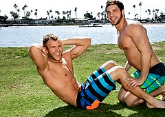 Fast-paced gay anal scene with Brandon & Blake