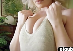 Hot busty babe exposed her sexy body and babe posed totally naked after striptease so model enjoyed posing for the Playboy