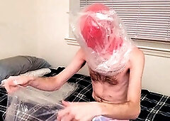 Solo, plastic bag, hairy gay
