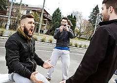 Post-prank anal fucking with hot dudes Thyle Knoxx and Morgan Blake