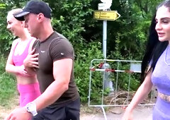 Reality Pickup Scene and Outdoor Sex with Blonde Runner