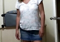 My wife shows off in front of her college allies to get banged