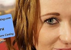 Redhead Barbora at her first porn casting
