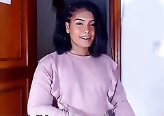 Gorgeous Shemale Stroke Her Hard Cock