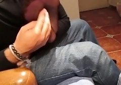 Elegant amateur babe in nylons has a guy caressing her feet