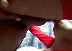 Italian ebony t-girl t-girl gives butt screw to white dude