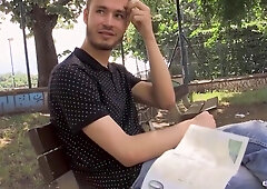 Shy Dude Lukas Needs Some More Money To Get Lured For A Quick Fuck With A Stranger