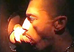 Blowjob through gloryhole