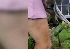Gaping Moist Yardwork Vagina