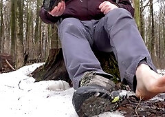 Dirty foot, muddy feet, barefeet