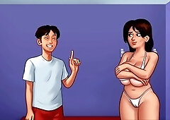 Sexy girl, gaming, big boobs