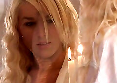 Blonde tranny bride gets fucked with passion by her groom