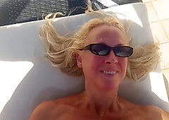 Shagged My Curvy Buxom Blonde Mature Wife While She Was Sunbathing On the Loggia