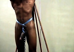 Black twink bondage, african bbc, sub