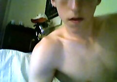 Teen rubbing his body