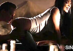 Flawless assed brunette hair drilled well for SinfulXXX