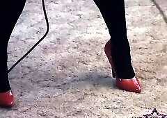 Vacuuming High Heels Fetish - ALHANA WINTER - Old Shoe Lover Video