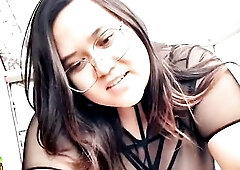 FOLLANDO CON MI HERMANASTRA en el balcón, les damos un gran SHOW a los VECINOS del edificio.