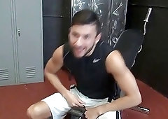 Gym session turns into gay exercise anal