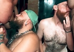 Bear gangbang, gay porn, asslicking