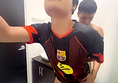 FEMBOY HEADS INTO THE SHOWER WHILE HIS STEP NEPHEW IS THERE AND GETS PORKED BY HIM