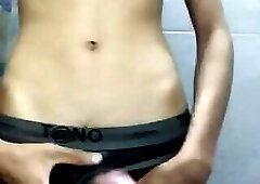 Gay masturbate and dildo