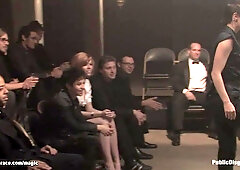 Booty plugged then banged in public