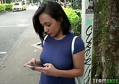 Nerdy Latin cick with juicy boobies La Maca turned to be very hot and insatiable