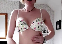 Busty blonde milf with amazing ass does deep throat in POV