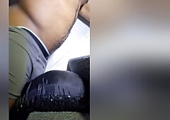 Horny Solo Male Dry Humping Stairs After Work Verbal Hands Free Cum