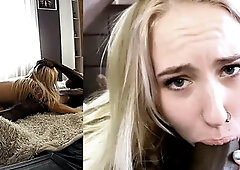 Blonde in Interracial Hardcore POV
