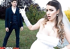 BangVan - Runaway Bride in Weddting Costume Marica Chanelle got Cheated and Seeks Payback!