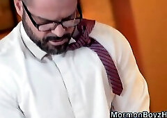 Bishop anoints with cum