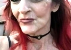 Redhead blowjob black monster cock facial cumshot