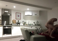 Fucking College Guys In Open Living Room (Open Windows, Public Can See!)