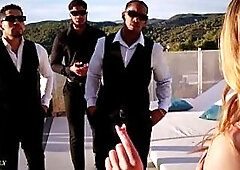 Unexpected three BBC Team fuck During Photoshoot,Irish Snowbunny Tina Snow Voided urine On & Destroyed