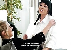 Breasty Brunette hair Doctors Abode Call Turns Gone WILD