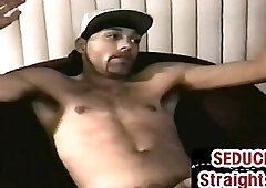 Seduced Black str8 dude assdrilled by gay in hairy asshole