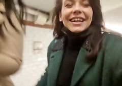 French Threesome Outdoor BJ - Blowjob