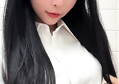 Cute asian teen solo